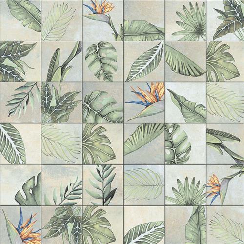 Nusa Botanic Jade 9-3/4"x9-3/4" Porcelain Floor/Wall Tile