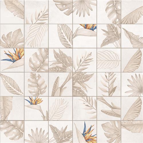 Nusa Botanic Taupe 9-3/4"x9-3/4" Porcelain Floor/Wall Tile