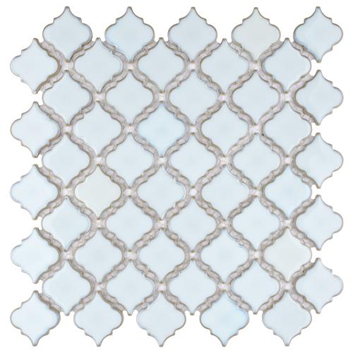 Hudson Tangier Silk White 12-3/8"x12-3/8" Porcelain Mosaic