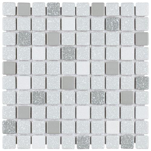 Crystalline Square Grey 12"x12" Porcelain Mosaic