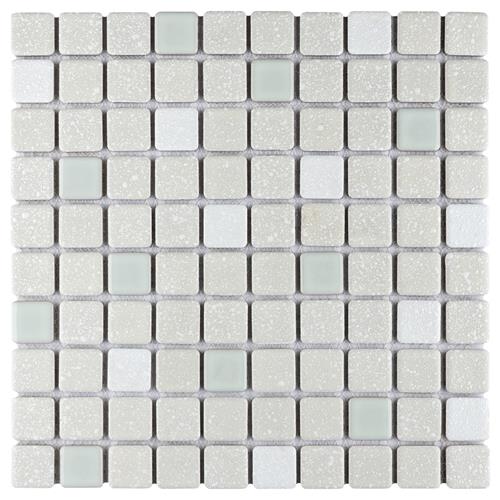 Crystalline Square Pistachio 12"x12" Porcelain Mosaic