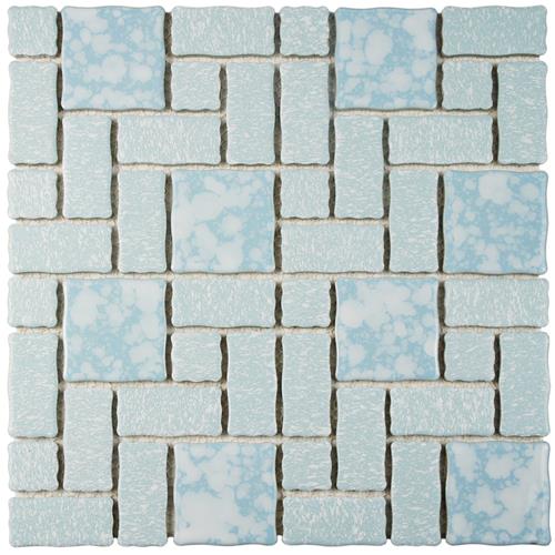 Academy Blue 11-7/8"x11-7/8" Porcelain Mosaic