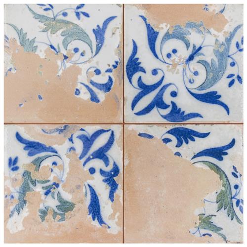 Kings Luxe Heritage Leaves 17-5/8"x17-5/8" Ceramic F/W Tile