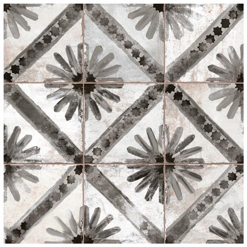Harmonia Kings Marrakech Black 13"x13" Ceramic Floor/Wall Ti