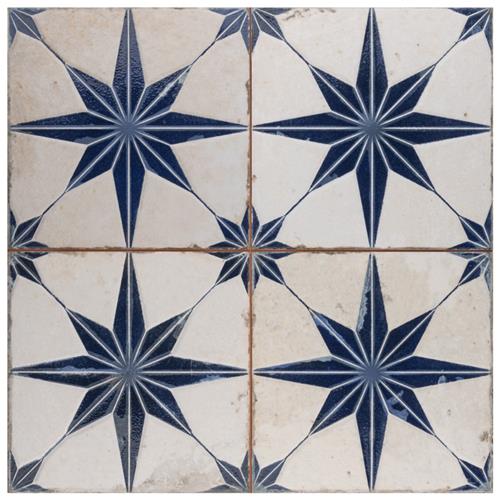 Kings Star Luxe Blue 17-5/8"x17-5/8" Ceramic F/W Tile