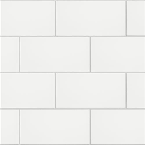 Projectos White 3-7/8"x7-3/4" Ceramic F/W Tile