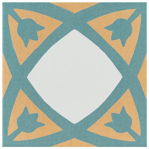 Revival Tulip 7-3/4"x7-3/4" Ceramic F/W Tile