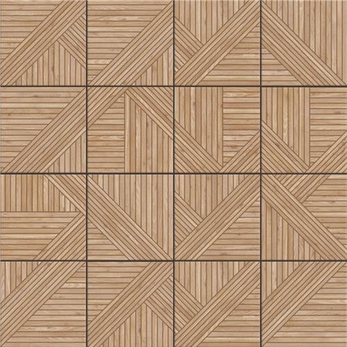 Tangram Wood Oak 17-3/8"x17-3/8" Porcelain F/W Tile
