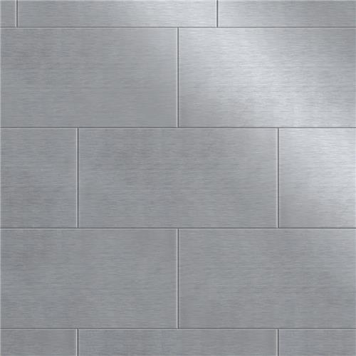Alloy Subway 3"x6" Stainless Steel/Porcelain W Tile