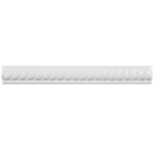 Trenza Blanco Moldura 1"x7-7/8" Ceramic Rope Pencil W Trim