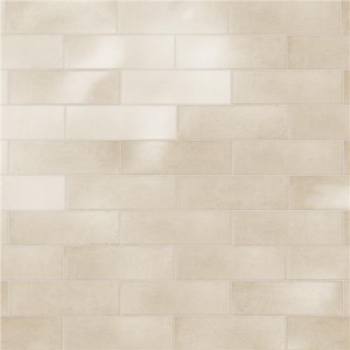 Coco Glossy Canvas Beige 2"x5-7/8" Porcelain Wall Tile