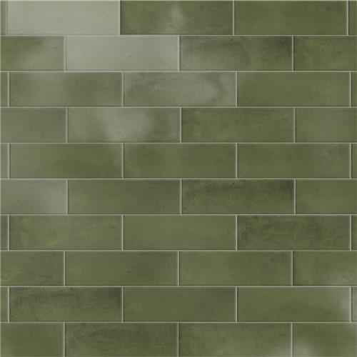 Coco Glossy Moss Verde 2"x5-7/8" Porcelain Wall Tile