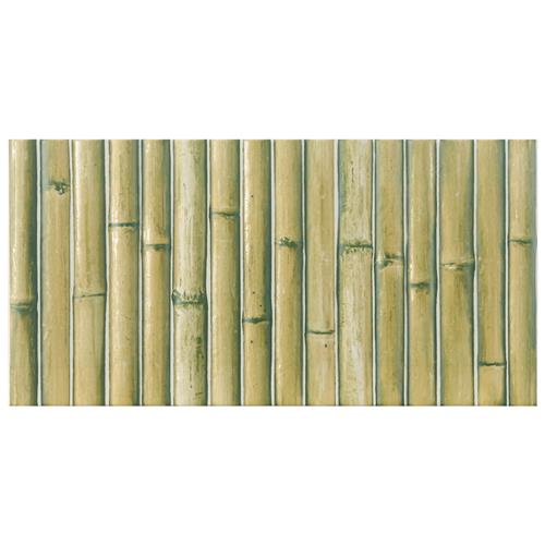 Bamboo Haven Matcha Green 5-7/8"x11-7/8" Ceramic Wall Tile