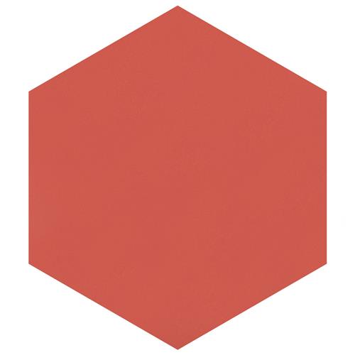 Picture of Textile Basic Hex Red 8-5/8"x9-7/8" Porcelain F/W Tile