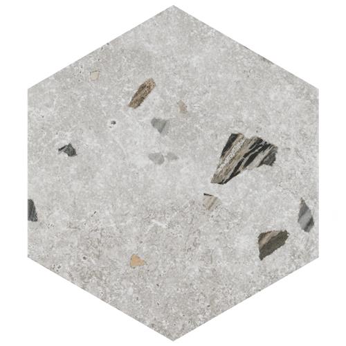 Picture of Sonar Hex Silver 8-5/8"x9-7/8" Porcelain F/W Tile