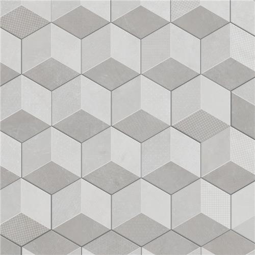 Picture of Panama Hex Diamond Deco 8-5/8"x9-7/8" Porcelain F/W Tile