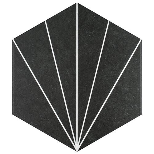 Picture of Aster Hex Nero  8-5/8"x9-7/8" Porcelain F/W Tile