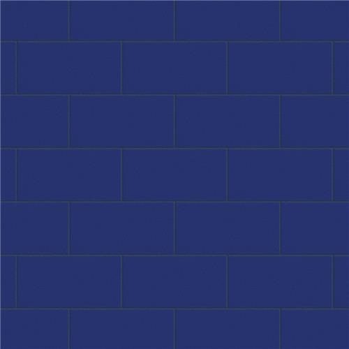 Picture of Piscina Brick Cobalt Glossy 4-3/4"x9-5/8" Porcelain F/W Tile