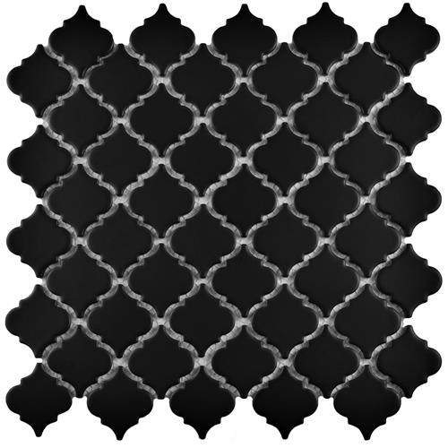 Picture of Hudson Tangier Matte Black 12-3/8"x12-3/8" Porcelain Mosaic