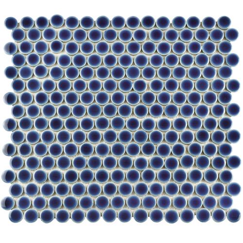 Picture of Hudson Penny Round Smoky Blue 12"x12-5/8" Porcelain Mos