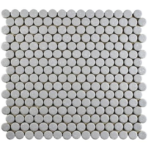 Picture of Hudson Penny Round Crystalline Grey 12"x12-5/8" Porc Mos