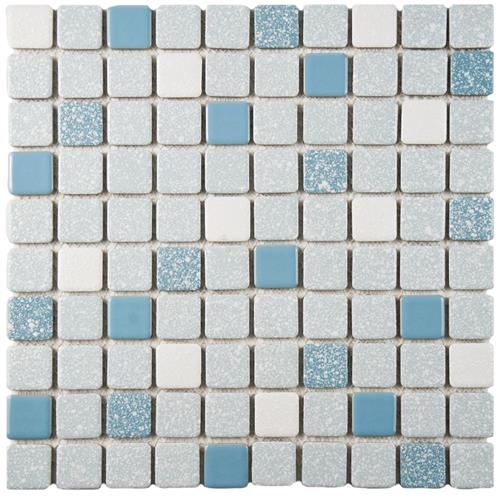 Picture of Crystalline Square Blue 12"x12" Porcelain Mosaic