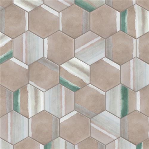 Picture of Matter Canvas Hex Taupe Green 7-7/8"x9" Porcelain F/W Tile