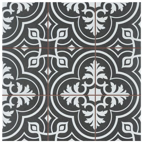 Picture of Harmonia Vintage Black 13"x13" Ceramic Floor/Wall Tile