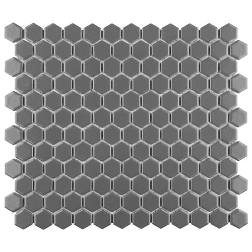 Picture of Metro 1" Hex Matte Grey 10-1/4"x11-3/4" Porcelain Mos