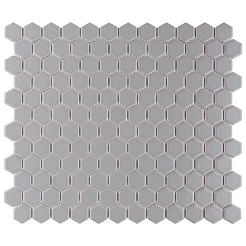 Picture of Metro 1" Hex Matte Light Grey 10-1/4"x11-3/4" Porcelain Mos