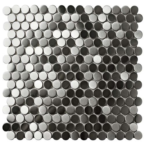 Picture of Alloy Penny Round 11-5/8"x12-3/8" Stainless Steel/Porc Mos