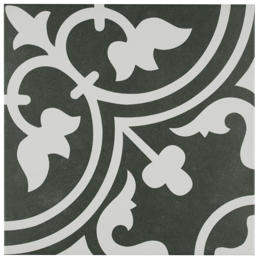 Somertile Porcelain Tile Arte Black 9 3 4 X9 Porcelain F W Tile