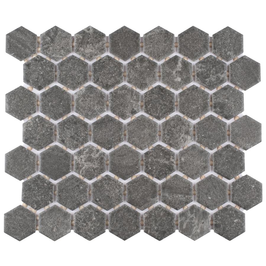 Liverpool Hex Dark Grey 10 1 4 X11 3 8 Ceramic Mosaic Liverpool Hex Dark Grey 10 1 4 X11 3 8