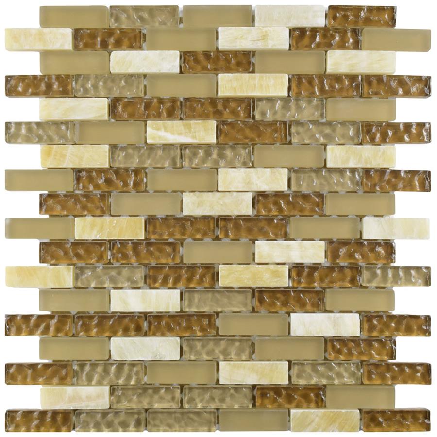 Tessera Subway Amber 10 3 4 X11 Gl Stone Mos