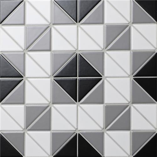 Tre Square Classic Mix 10-3/4"x10-3/4" Porcelain Mosaic