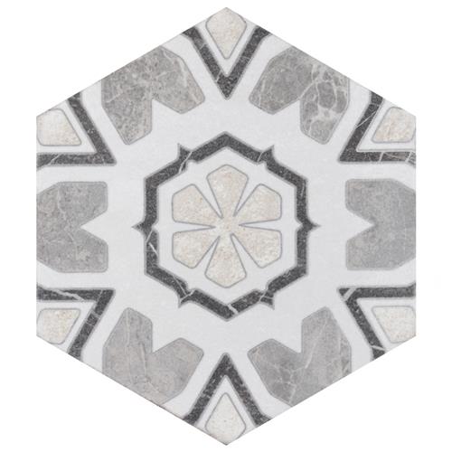 Mazzo Hex Deco Chroma 8-1/2" x 9-3/4" Porcelain F/W Tile