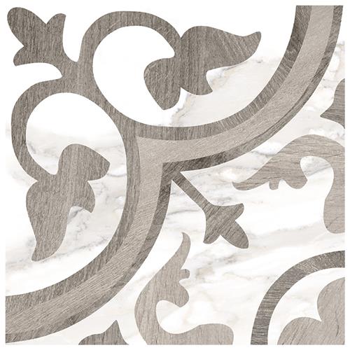 Ella Hill Amberes Grey-Bone 13"x13" Ceramic F/W Tile