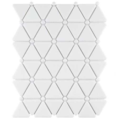 Expressions Treux White 10-1/8"x12-7/8" Glass Mos