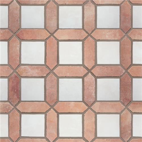 Picket Arenta Clay w/ White Square 14-5/8"x22-1/2" F/W Tile