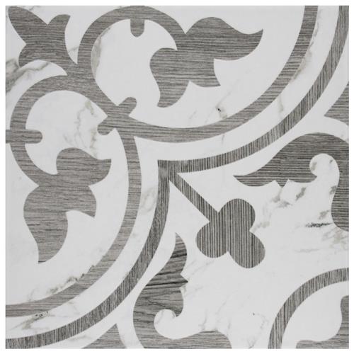 Arte Loire Silver 9-3/4"x9-3/4" Porcelain Floor/Wall Tile