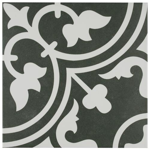 Arte Black 9-3/4"x9-3/4" Porcelain F/W Tile