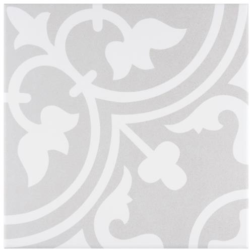 Arte Soft Grey 9-3/4"x9-3/4" Porcelain F/W Tile