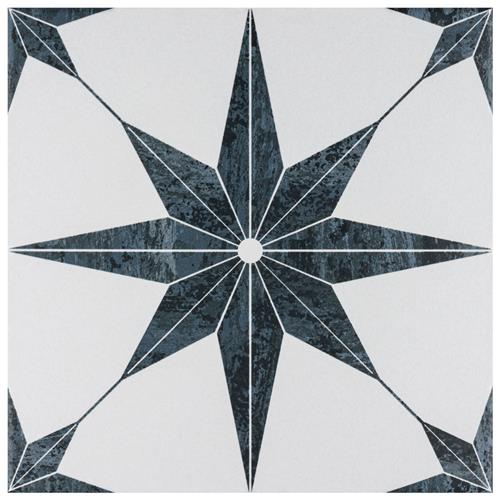 Cassis Stella Black 9-3/4" x 9-3/4" Porcelain F/W Tile