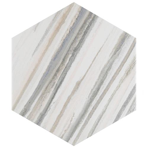 Flow Hex Grey 8-5/8”x9-7/8” Porcelain F/W Tile