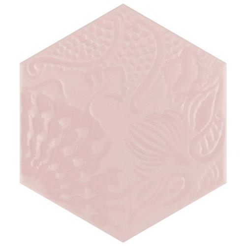 Gaudi Lux Hex Rose 8-5/8"x9-7/8" Porcelain F/W Tile
