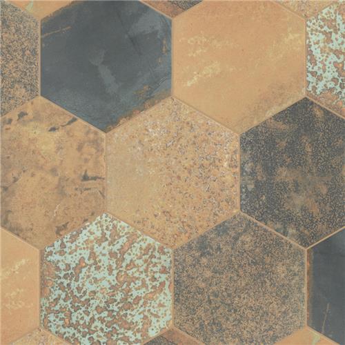 Maheno Hex Mix 8-5/8"x9-7/8" Porcelain F/W Tile