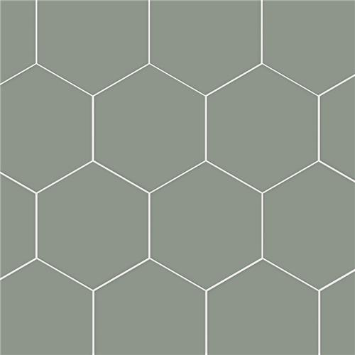 Textile Basic Hex Moss 8-5/8"x9-7/8" Porcelain F/W Tile