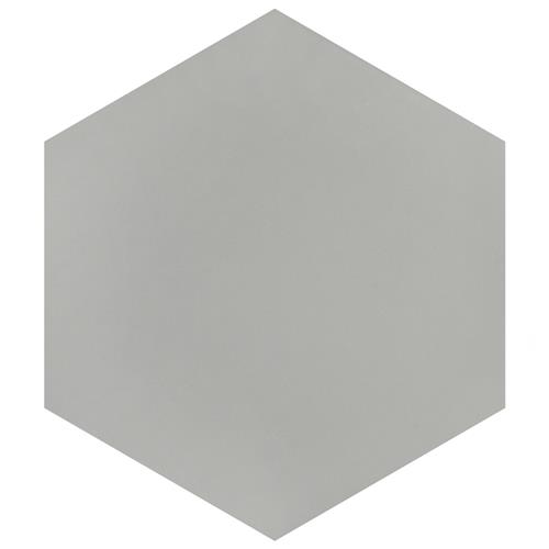 Textile Basic Hex Silver 8-5/8"x9-7/8" Porcelain F/W Tile