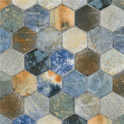 Dorne Hex Mix 8-5/8"x9-7/8" Porcelain F/W Tile
