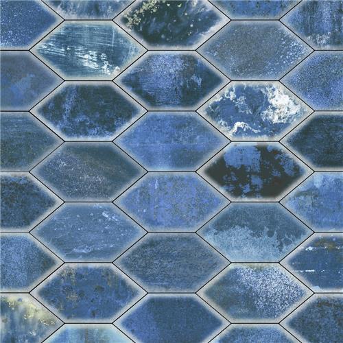 Dorne Kayak Blue 6-1/2"x12-1/2" Porcelain F/W Tile